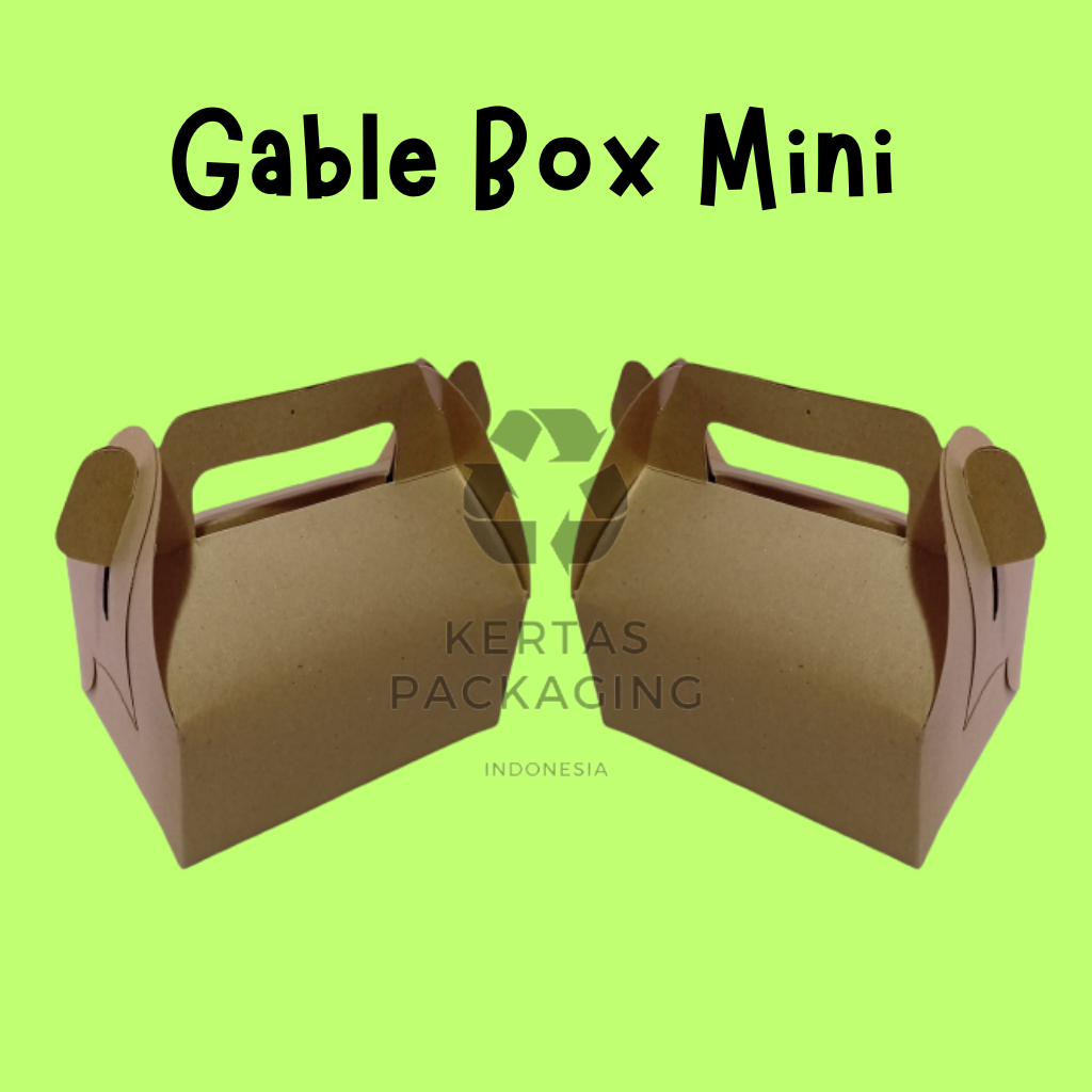 

Gable box Kraft Back/ Box snack / Kotak kue coklat (FULL LAMINASI)
