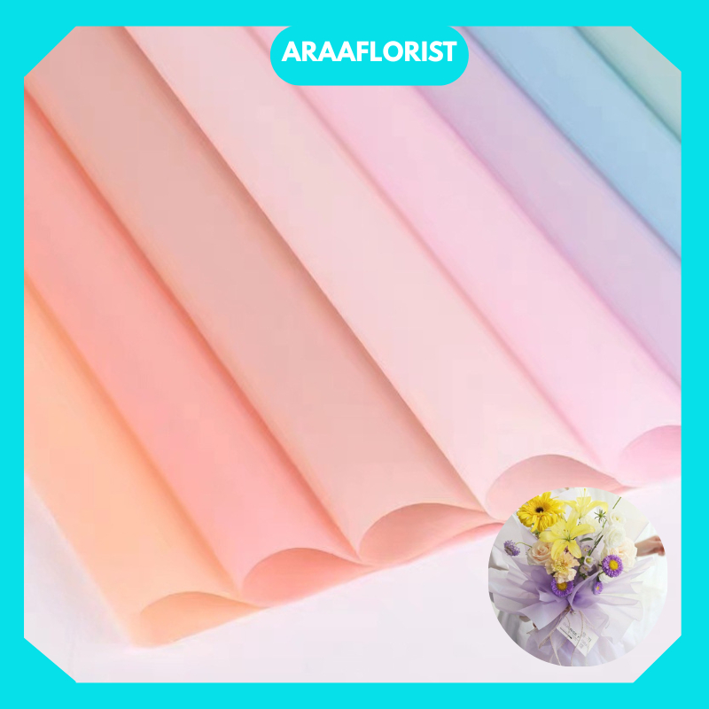 

KB098 20 LEMBAR Kertas Buket Bunga Cellophane Full Color Opp Flower Wrapping Paper Florist