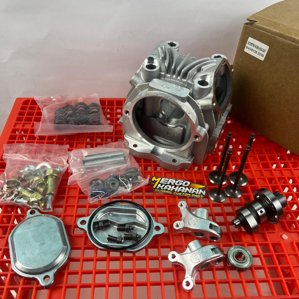 Kop Kharisma 4 klep XGP blok cylinder head Kop kharisma Supra x 125 Kirana  Wave125 4 klep porting C