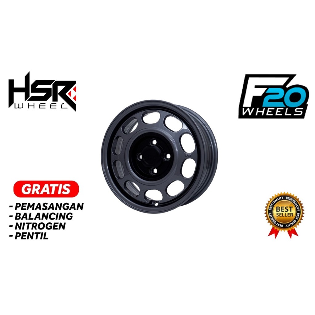 VELG MOBIL RACING R14 HSR KLG 1390 HSR R14X55 H4x100 ET35 GLOSSY GREY