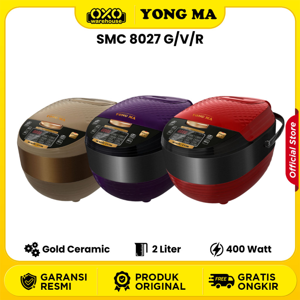 YONG MA Rice Cooker Digital SMC-8027 G/V/R Magicom Penanak Nasi 2 L Garansi Resmi