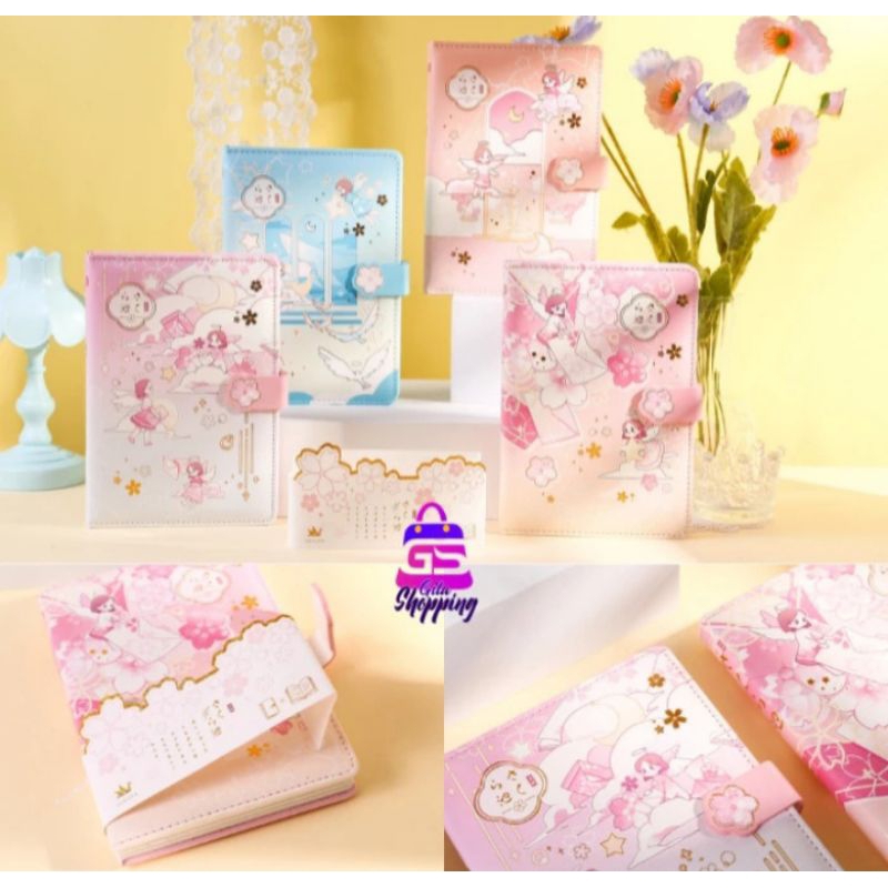 

magnetic notebook sakura angel buku diary buku jurnal agenda