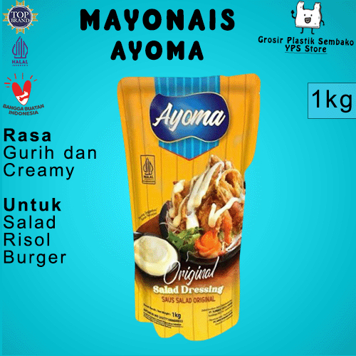 

Mayonais AYOMA 1KG Bonus Susu Carnation 1 pcs 38gr