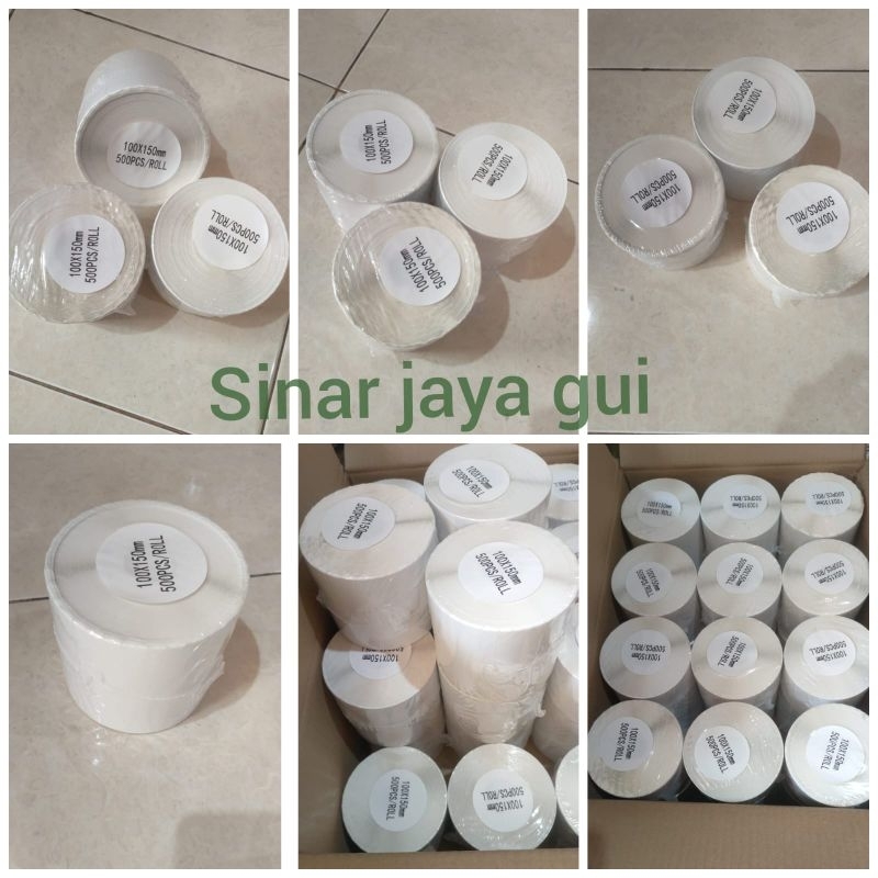 

Kertas Sticker Thermal Resi Label Resi Barcode Thermal Anti Luntur A6 Uk. 100 x 150MM ISI 500 PCS