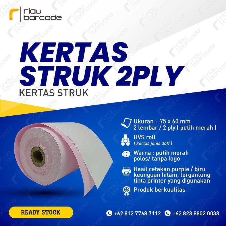 

kertas struk NCR HVS 2PLY 75X60 kertaskasir/antrian/atm/struk/edc/cafe/resto/supermarket