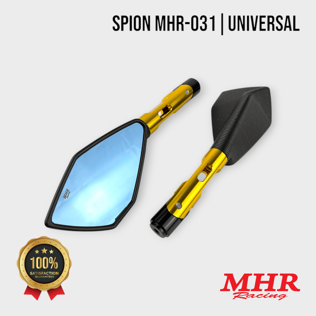 MHR Racing - Kaca Spion MHR-031 Tomok Full Set CNC Kiri Kanan Universal Sepeda Motor Kaca Cembung