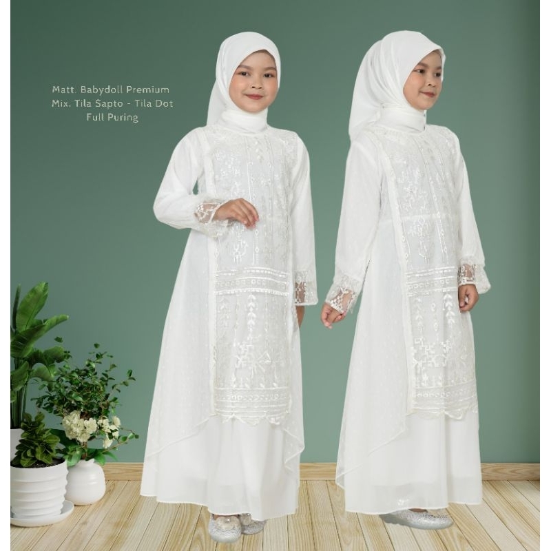 Grosir gamis khusus putih anak (ar-2)