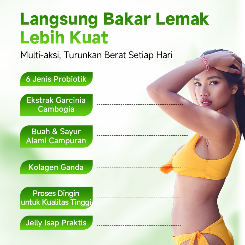 

QH DyesooS STICK Jeli Rasa Apel Hijau- Bersertifikat HALAL Indonesia,Mengandung 6 Probiotik,Dengan