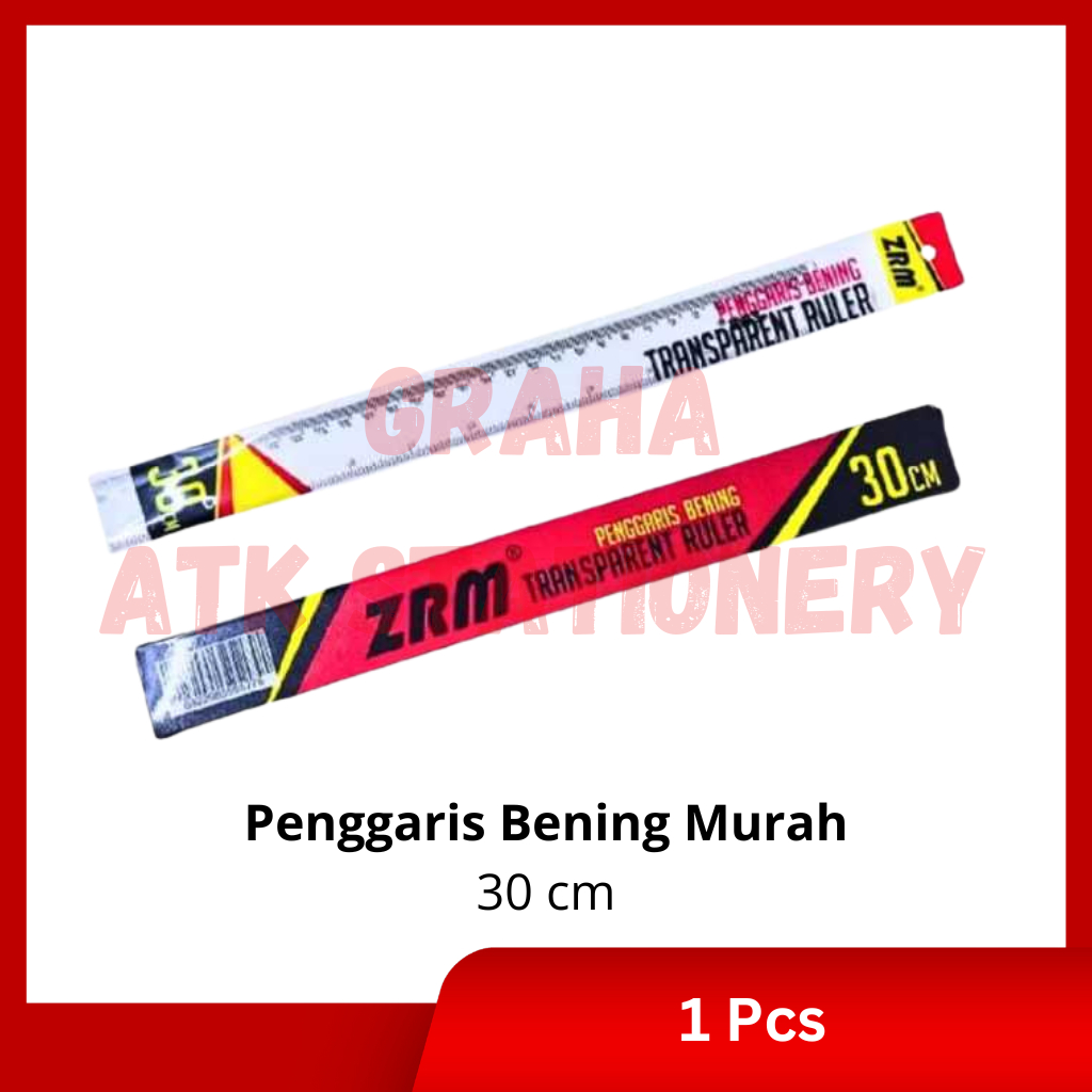 

[1 Pcs] Penggaris Bening 30cm Murah / Rol Transparent / Garisan Bening Transparan 30cm Murah