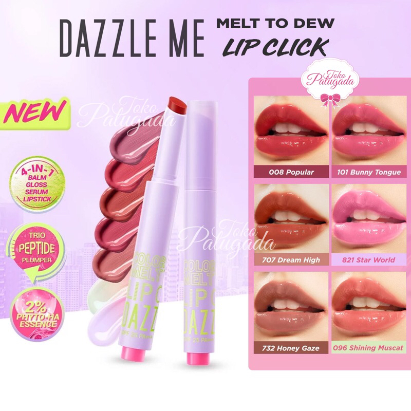 SALE ORI - Dazzle Me Melt to Dew Lip Click - Lipstick Dazzle Me - Lipbalm Dazzle Me
