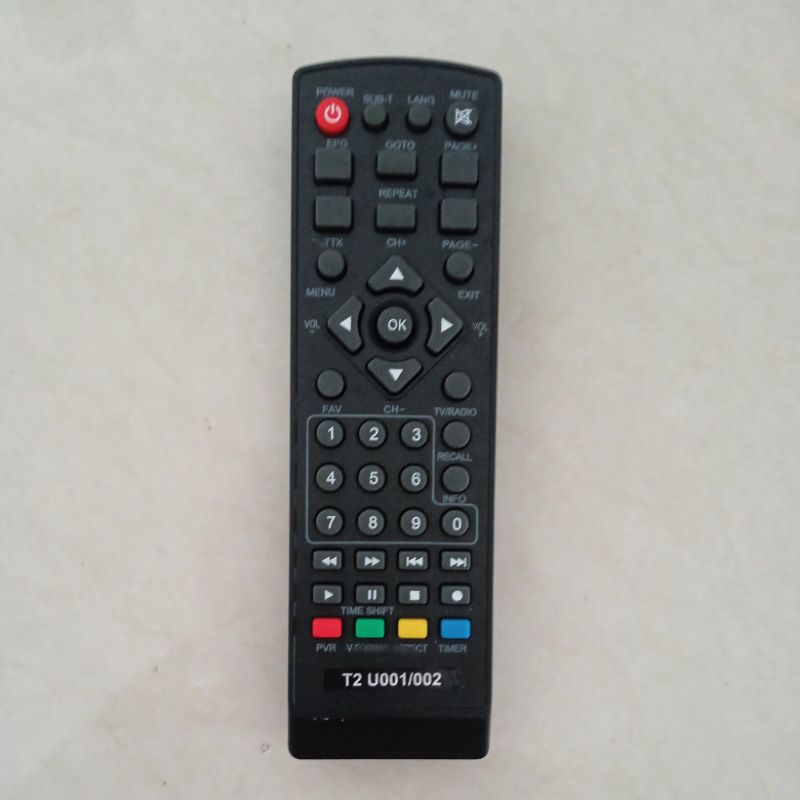 Remot STB T2 U001/002 langsung pakai tanpa setting