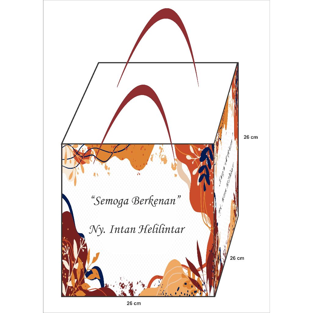 

paper bag P X L X T = 26 X 26 X 26