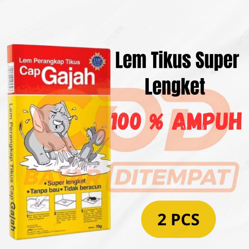 2 pcs lem tikus/lem tikus cap gajah/lem tikus elephant/lem tikus ampuh