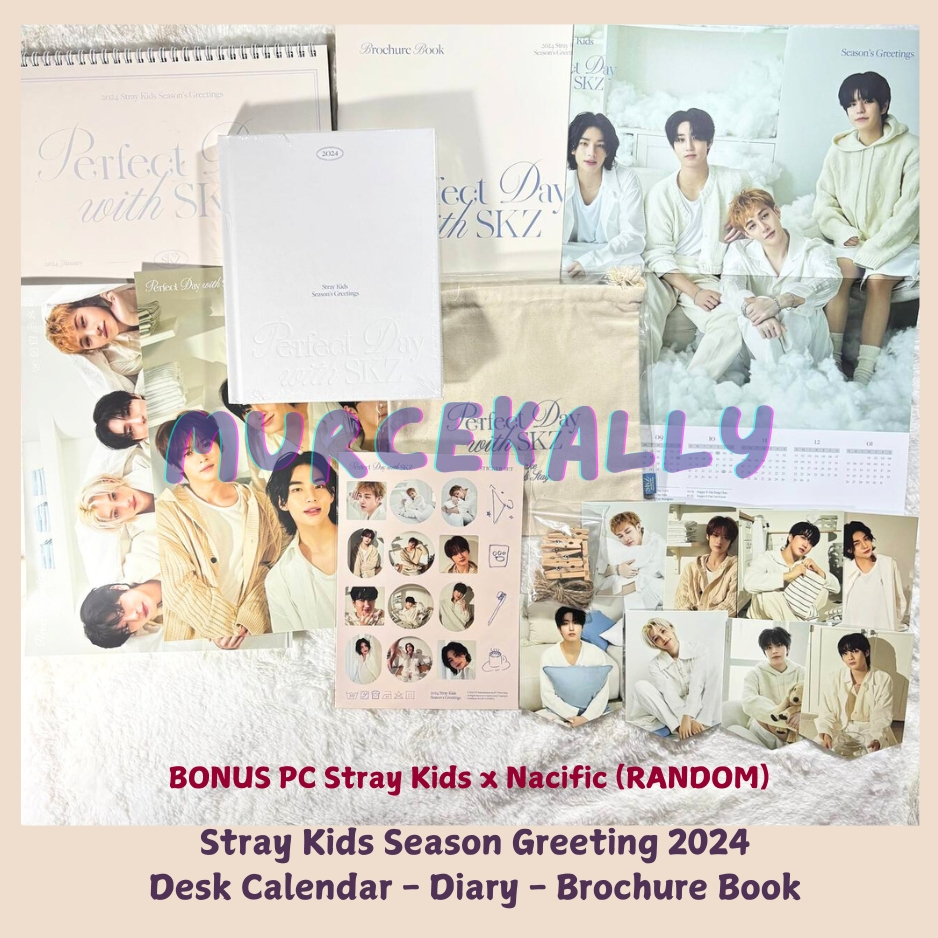 

[BOX SG24 + BONUS PC NACIFIC] Stray Kids Season Greetings 2024 SG24 SG2024 (Desk Calendar - Diary - Brochure Book)