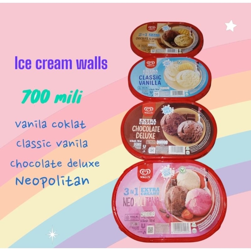 

ice cream wall's 700 Mili eskrim Walls es krim murah Bekasi ice cream
