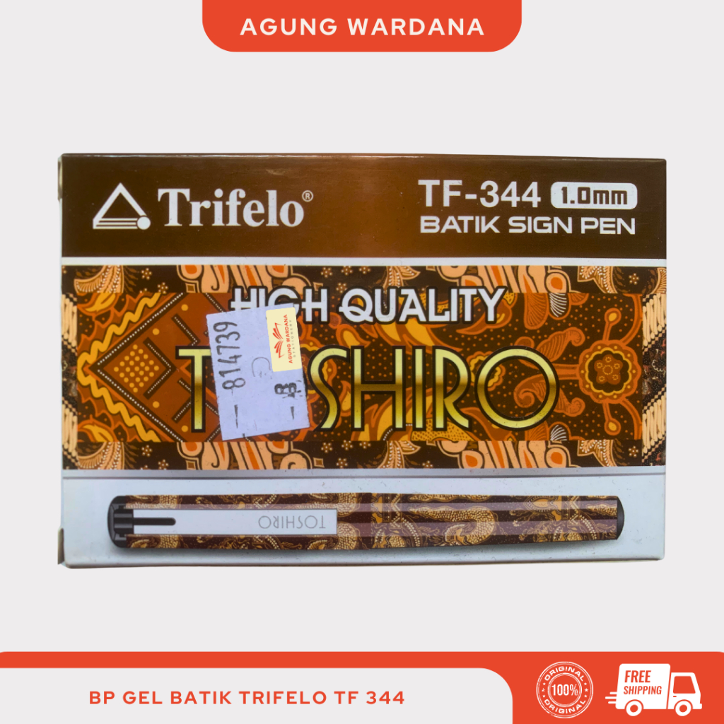 

BOLPOIN GEL TANDA TANGAN BATIK TRIFELO TF 344 1MM 1 PACK
