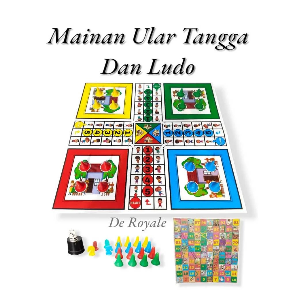 Permainan Ludo Dan Ular Tangga Super / Mainan Ular Tangga & Ludo Murah