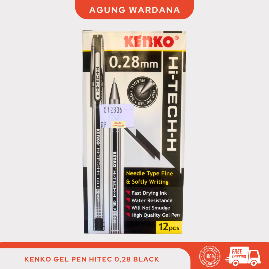 

BOLPOIN GEL HITAM KENKO HI-TECH-H 0,28MM
