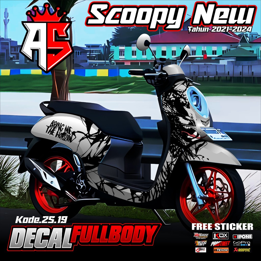 (COD) TERBARU Decal Stiker Honda All New Scoopy 2021 2022 2023 2024 Fullbody Sticker Decal Scoopy Pr