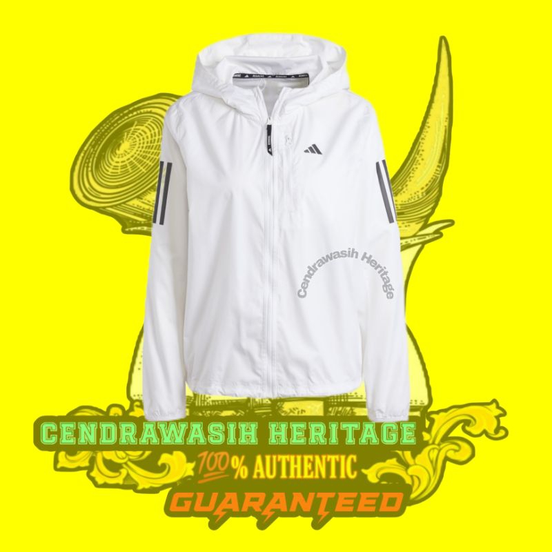 Adidas Women Own The Run Jacket White 100% Authentic