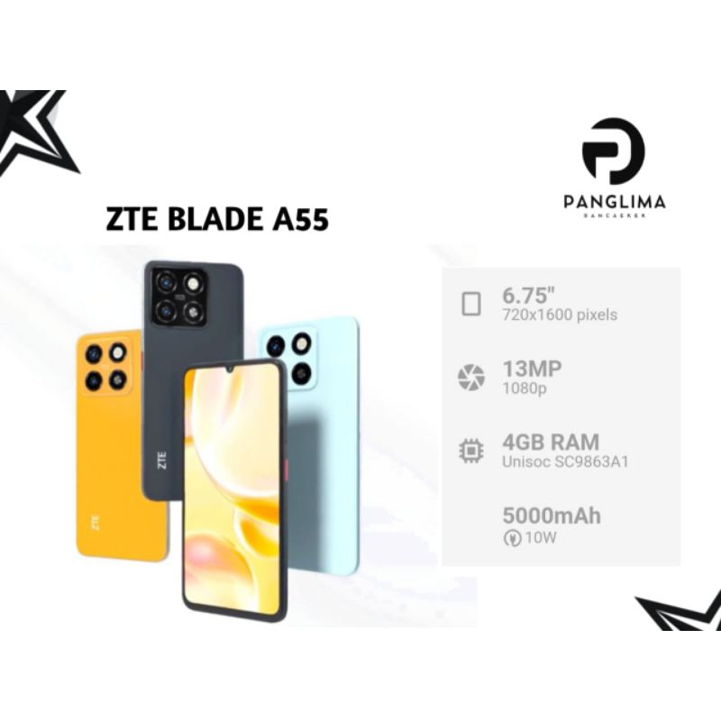 Hp ZTE BLade  A55  Ram  [ 4+8/128GB ] 5000 mAh  Garansi Resmi