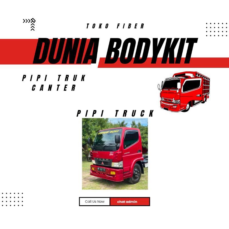 Pipi truk canter PNP Bahan Fiber Duraplex