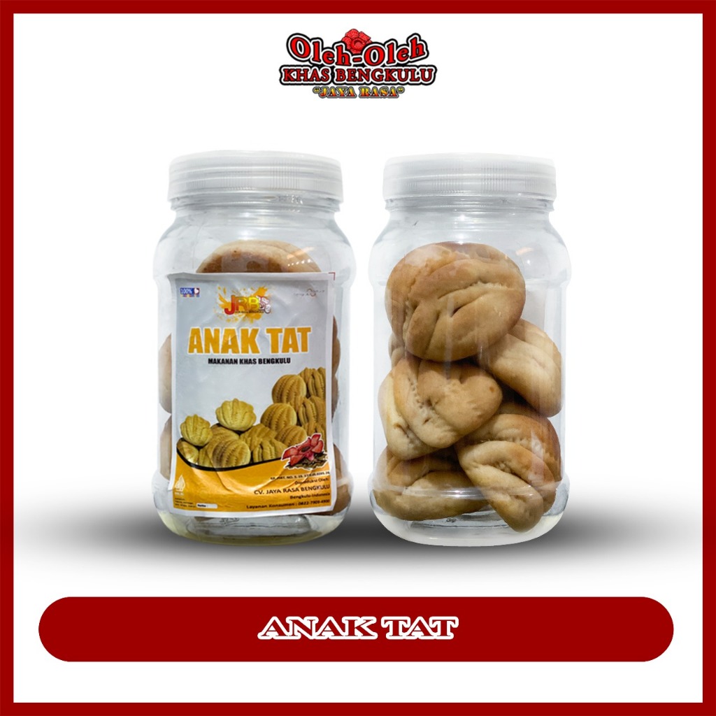 

ANAK TAT DALAM TOPLES ISI 6 PCS / BAY TAT KHAS BENGKULU / OLEH OLEH KHAS BENGKULU / MAKANAN KHAS BENGKULU