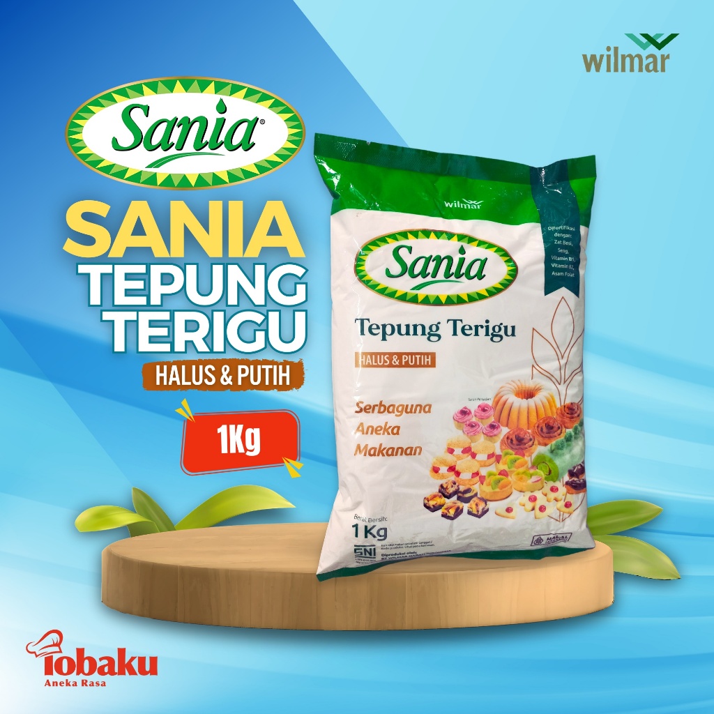 

SANIA Tepung Terigu Halus & Putih - Wheat Flour Kemasan 1Kg