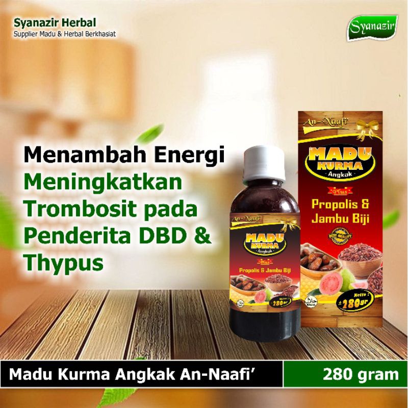 

Madu Kurma Angkak Plus Propolis dan Jambu Biji An Naafi 280 gr