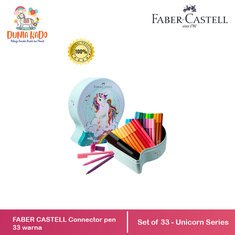 

Faber Castell Connector Pen Gift Set Tin of 33 - Unicorn Snow Globe