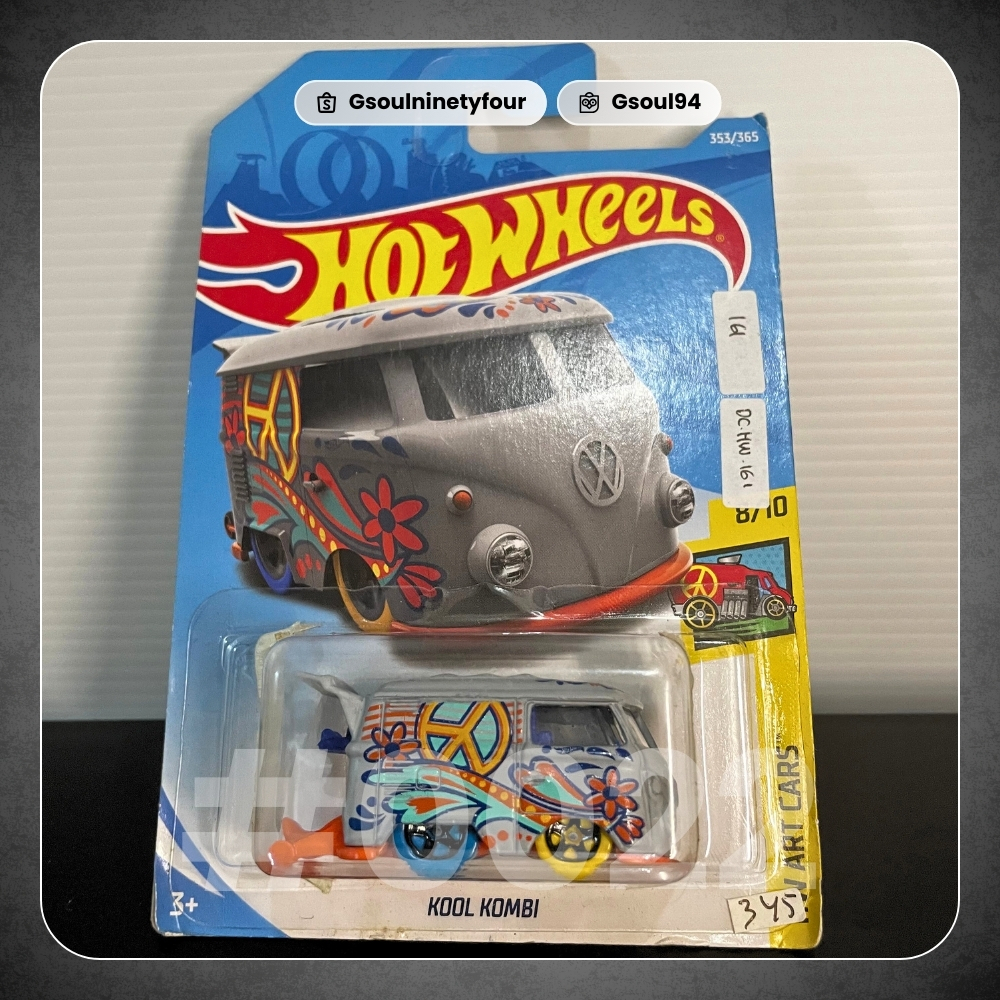 Hot Wheels Kool Kombi Grey HW Art Cars 8/10 2017 Regular