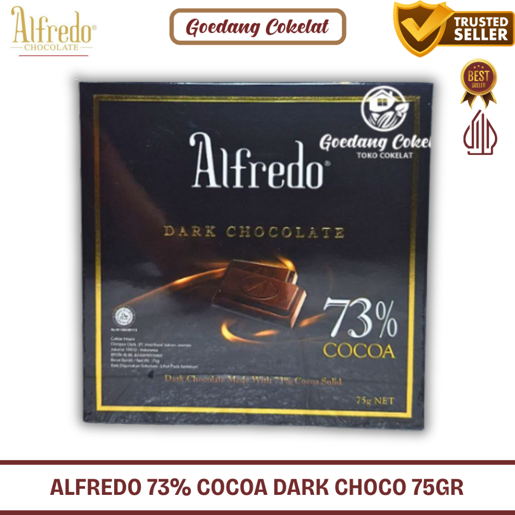 

Alfredo Dark Chocolate 73% Cocoa Coklat Cokelat Hitam Manis Malaysia Kemasan Box 75g