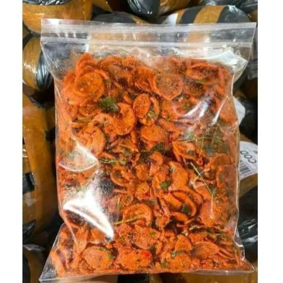 

sosis goreng 1 kg pedas daun jeruk wangi