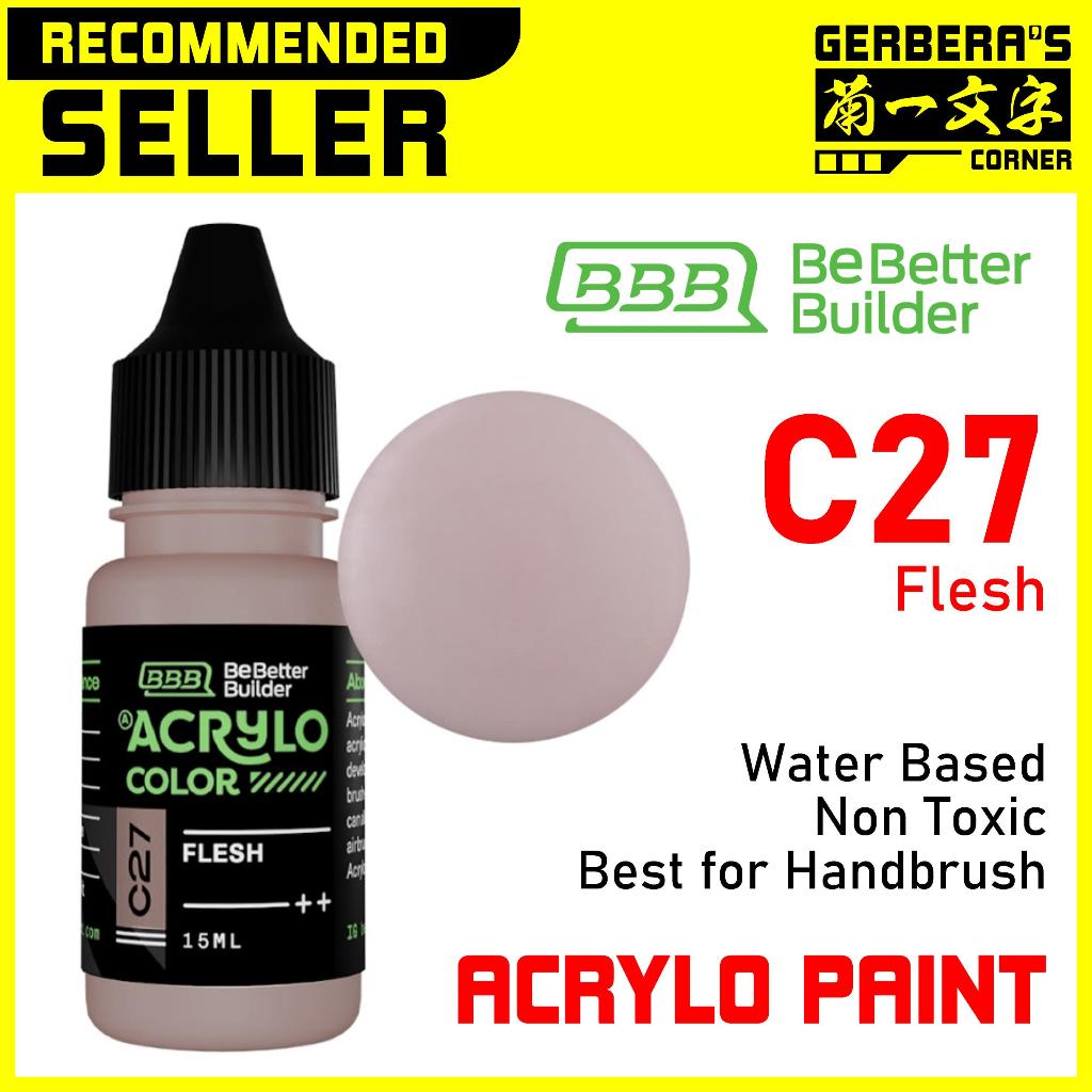 

ACRYLO PAINT C27 FLESH - BOTOL TETES - Water Based Paint Cat Kuas Airbrush