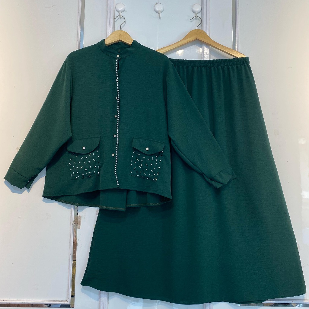 Maudy Setelan Rok Atasan Bawahan Wanita Jumbo