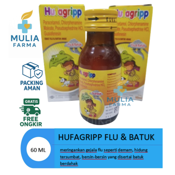 Hufagrip Flu Batuk 60 ML - Obat Sirup Flu dan Batuk