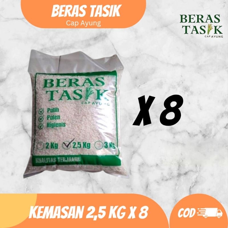 

[Instan] Beras Tasik Cap Ayung Kemasan 2,5 Kg x 8 Bag