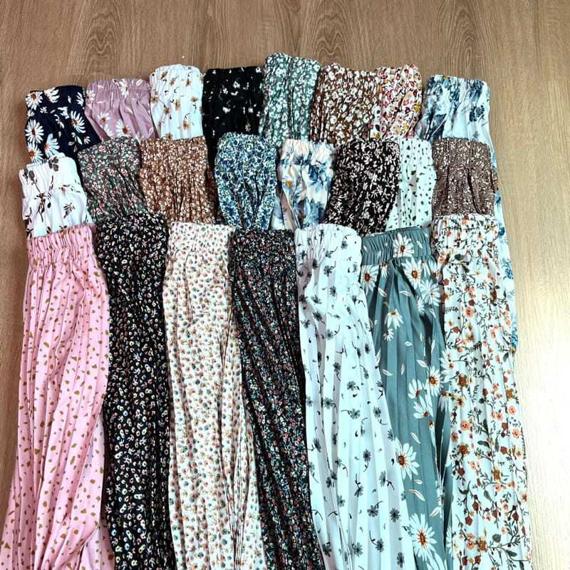 Rok Motif Bunga/Rok Gaya Baru/Rok Gaya Korea Motif Bunga Korea