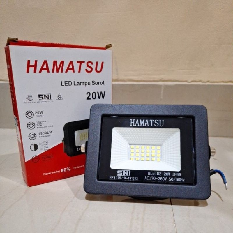 KAP LAMPU SOROT LED 20WATT 20W / LAMPU SOROT TEMBAK  LED 20 WATT HAMATSU