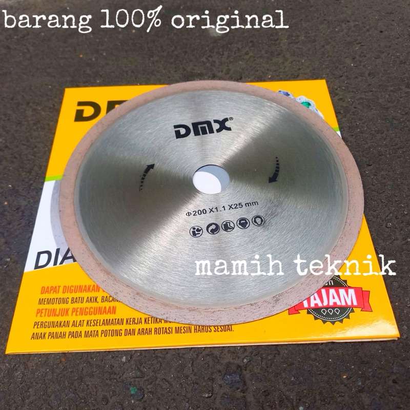 Diamond Cutting Wheel 8 inch DMX Mata Gerinda Potong batu Akik 200 mm Pisau Potong Batu Akik