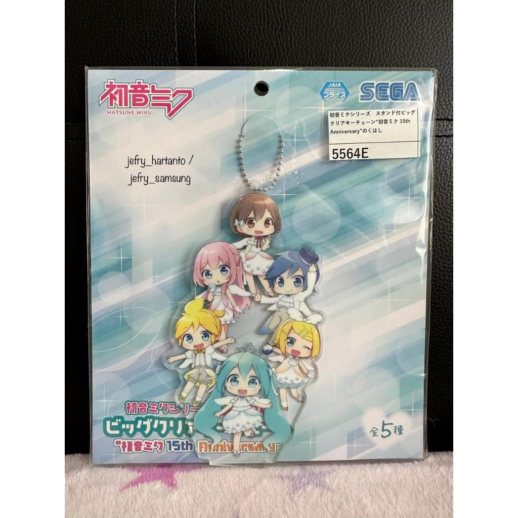 Hatsune Miku 15th Anniversary Project Sekai Big Clear Acrylic Figure Original SEGA Keychain Ganci