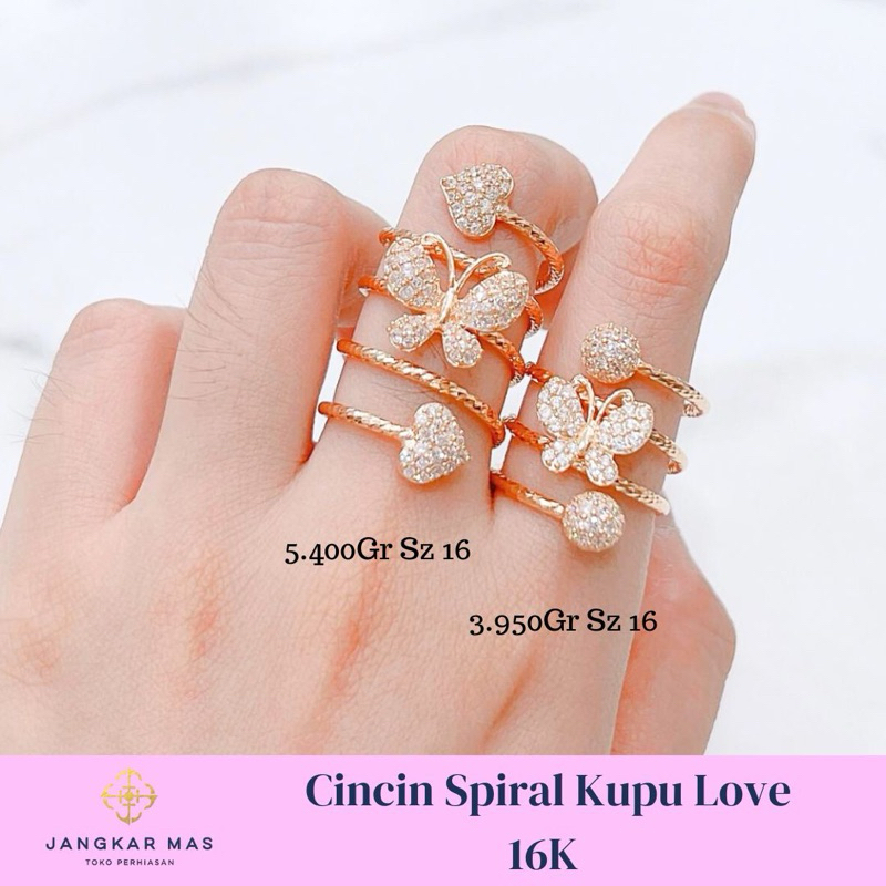 CINCIN SPIRAL KUPU LOVE 16K