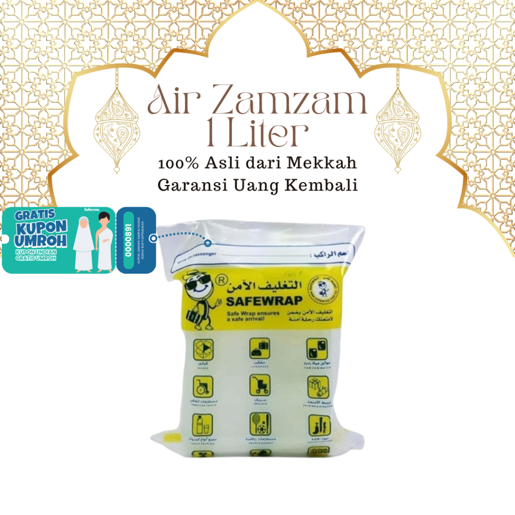 

Air zam zam 1 liter 100% asli