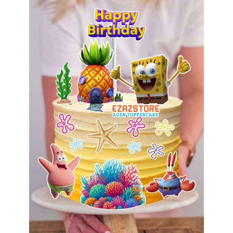 Topper cake, Hiasan kue ulang tahun topper karakter SpongeBob
