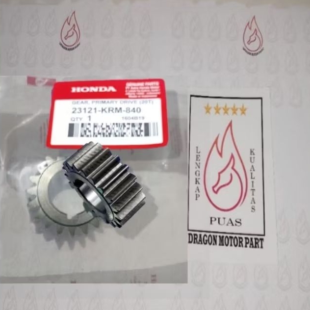 GEAR PRIMARY 23121-KRM-840 DRIVE PENGGERAK GIGI PRIMER PUSAT CRF 150 L CB 150 VERSA MEGAPRO THAILAND