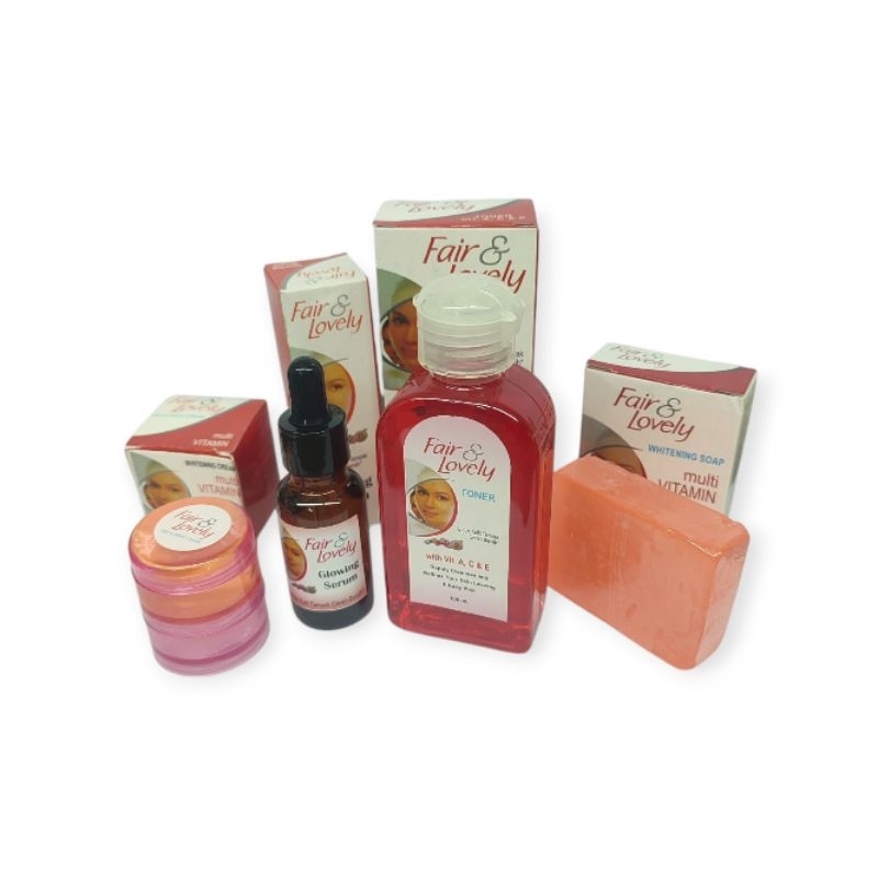 Paketan Cream Fair & Lovely 4in 1 // Paket Cream Fair & Lovely (Sabun + Cream  + Serum+ Toner)