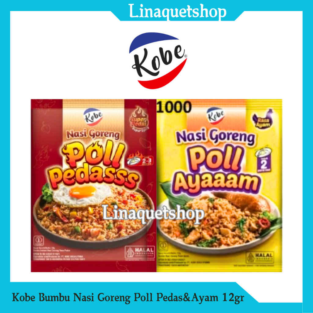 

KOBE Bumbu Nasi Goreng Poll Pedasss Super Pedas & Ayam 12gr (1 Pcs)