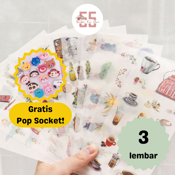 

Sticker Aesthetic Dekorasi Jurnal Scrapbook Motif Lucu - 034