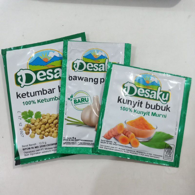 

Desaku Bubuk Bawang Putih, Kunyit & Ketumbar | Desaku Bawang Putih Bubuk | Desaku Kunyit Bubuk | Desaku Ketumbar Bubuk