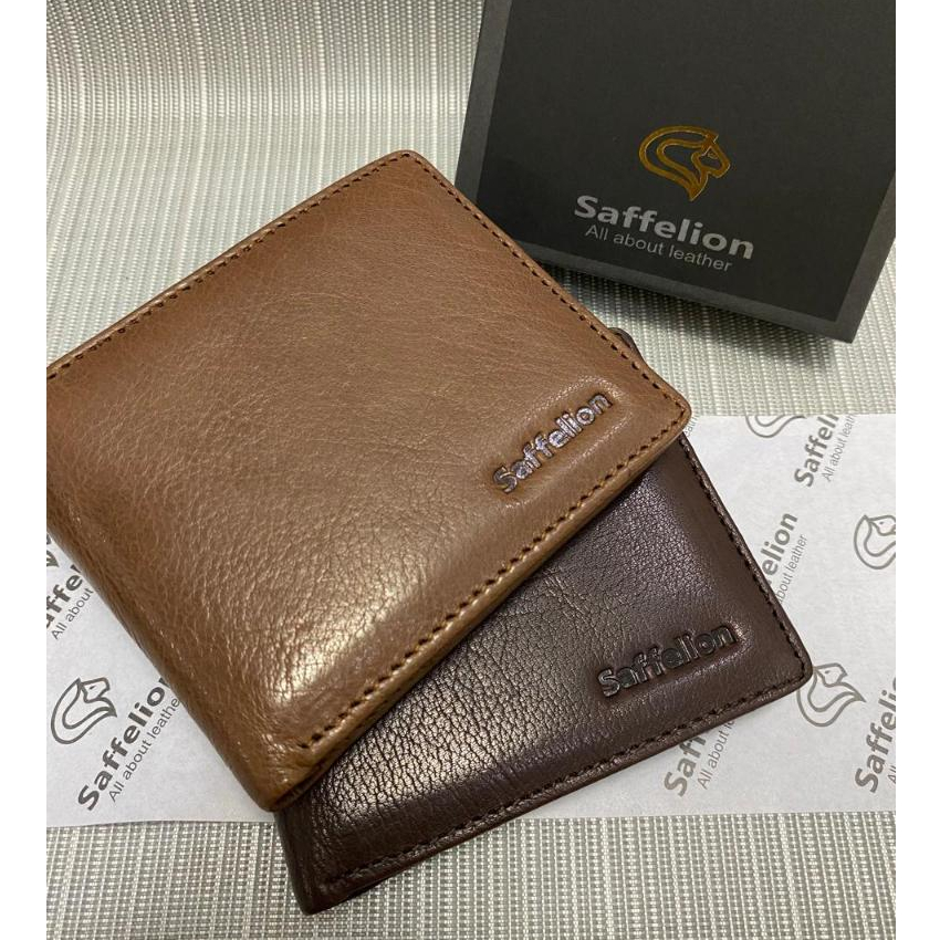 Dompet lipat pria bahan kulit domba asli